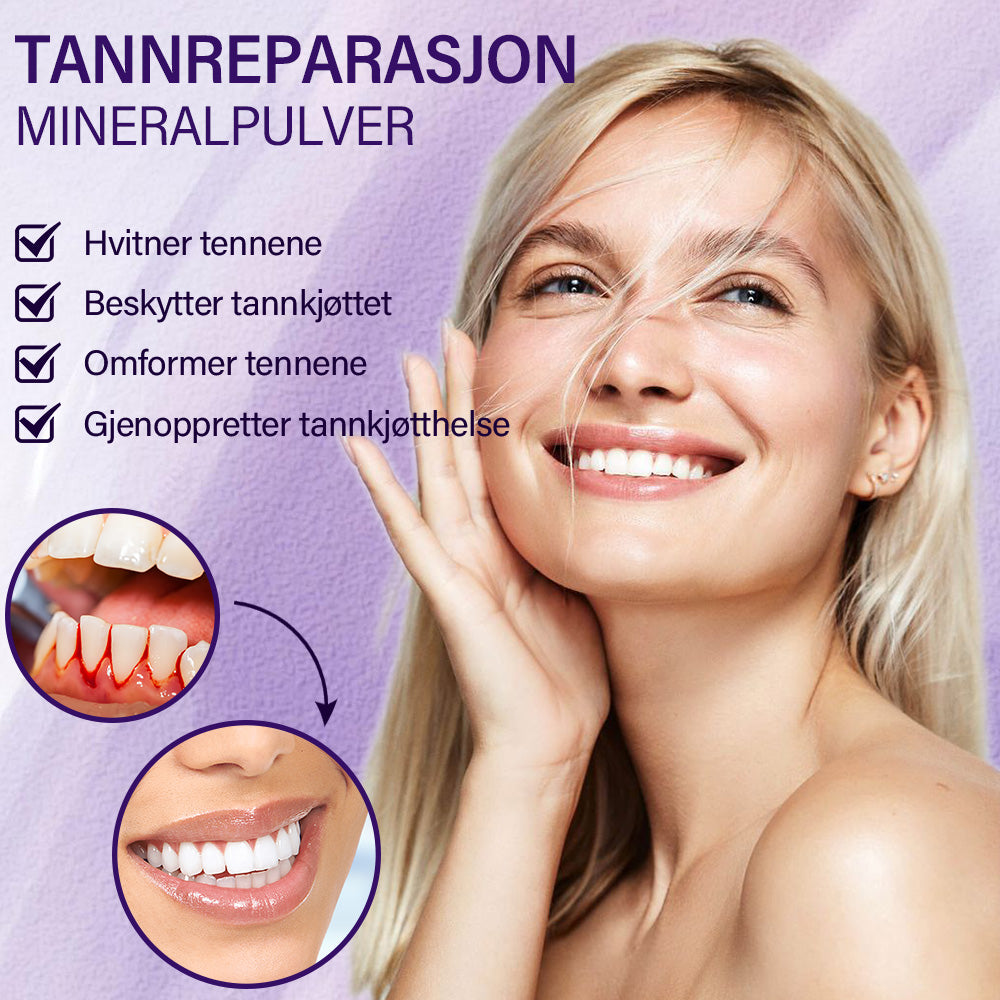 ✅Offisiell butikk | Ourlyard™ Tannhelse Mineralpulver🧑🏽⚕️Godkjent av Legemiddelverket (Behandler periodontitt og munnsår, forebygger tannfall og reparerer tannkjøttresesjon)